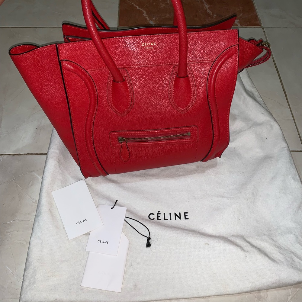 Celine | Micro Luggage Handbag in Drummed Calfskin - Picture 2 of 8